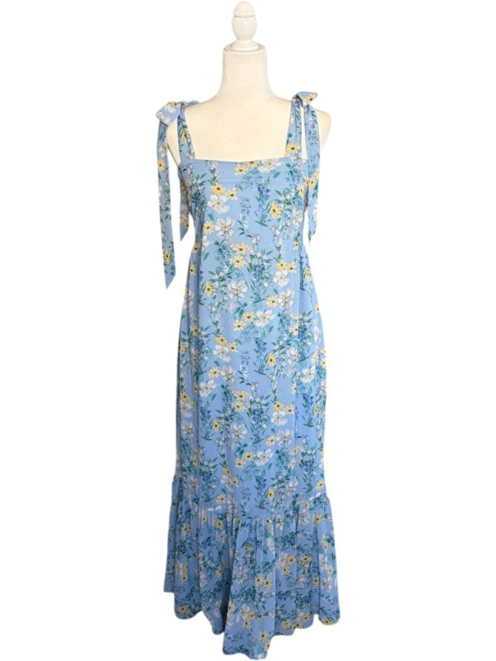 YUMI KIM XS Rosette floral maxi dress in Eden Blue - Picture 3 of 6